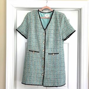 Tuckernuck Blue and Black Tweed Dress